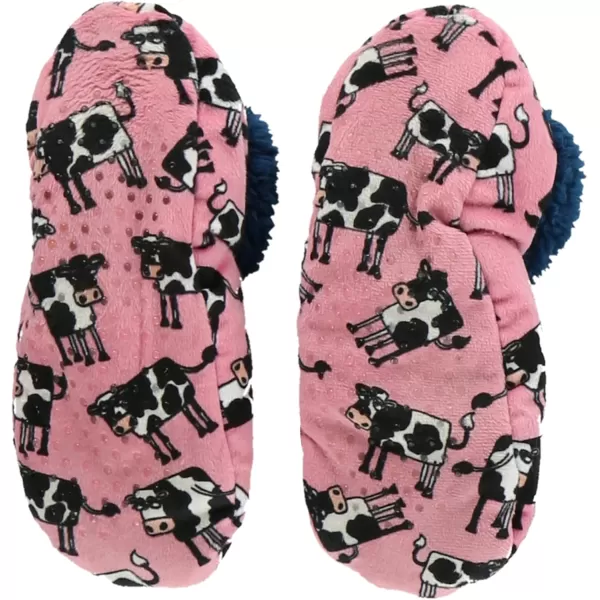 Lazy One Fuzzy Feet Slipper Socks for Women Cute FleeceLined House Slippers NonSkid Slipper SocksMoody in the Mornings Fuzzy Feet