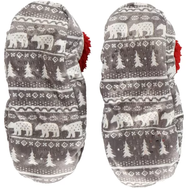 Lazy One Fuzzy Feet Slipper Socks for Women Cute FleeceLined House Slippers NonSkid Slipper SocksNordic Bear Fuzzy Feet