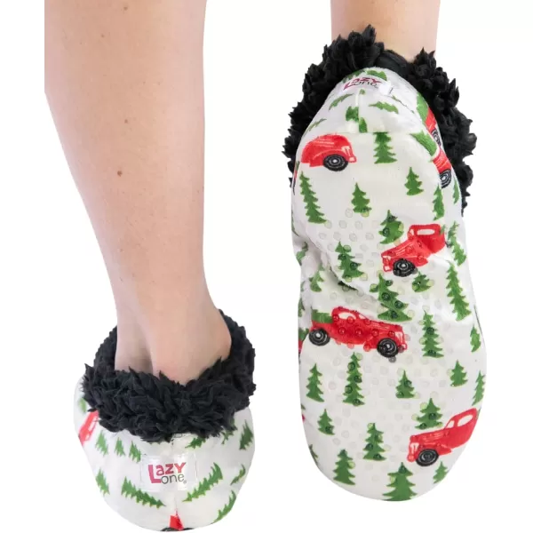 Lazy One Fuzzy Feet Slipper Socks for Women Cute FleeceLined House Slippers NonSkid Slipper SocksTailgate Fuzzy Feet