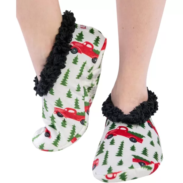 Lazy One Fuzzy Feet Slipper Socks for Women Cute FleeceLined House Slippers NonSkid Slipper SocksTailgate Fuzzy Feet