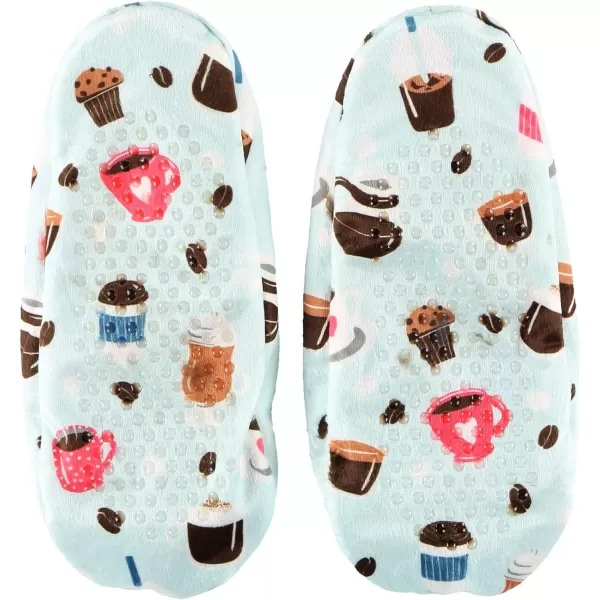 Lazy One Fuzzy Feet Slippers for Women Cute FleeceLined House Slippers Cute Slipper SocksCoffee First Fuzzy Feet