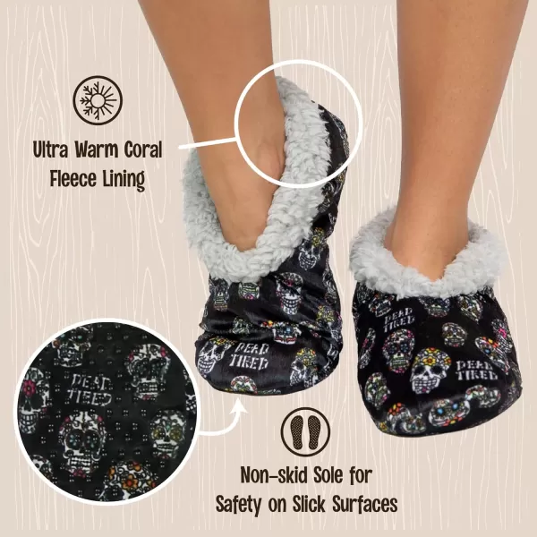 Lazy One Fuzzy Feet Slippers for Women Cute FleeceLined House Slippers Cute Slipper SocksDead Tired Fuzzy Feet