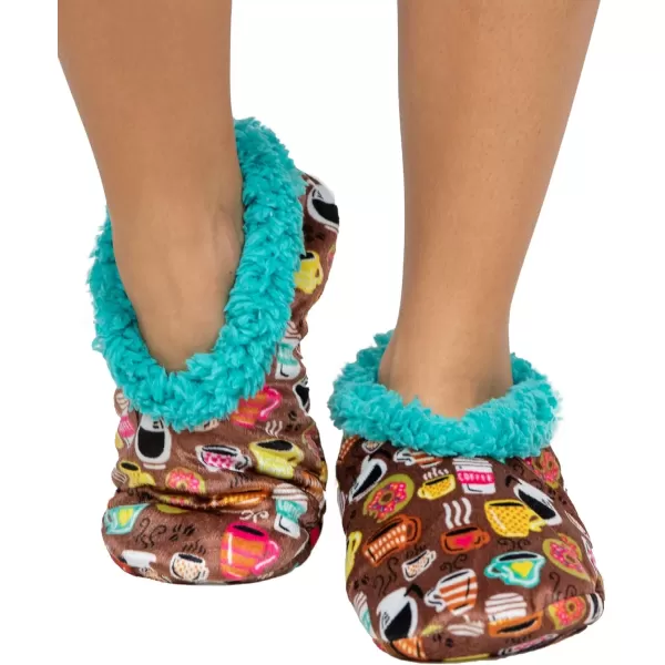 Lazy One Fuzzy Feet Slippers for Women Cute FleeceLined House Slippers Cute Slipper SocksLatte Sleep Fuzzy Feey