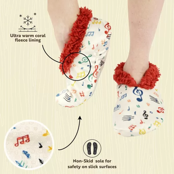 Lazy One Fuzzy Feet Slippers for Women Cute FleeceLined House Slippers Cute Slipper SocksTreble Maker Fuzzy Feet