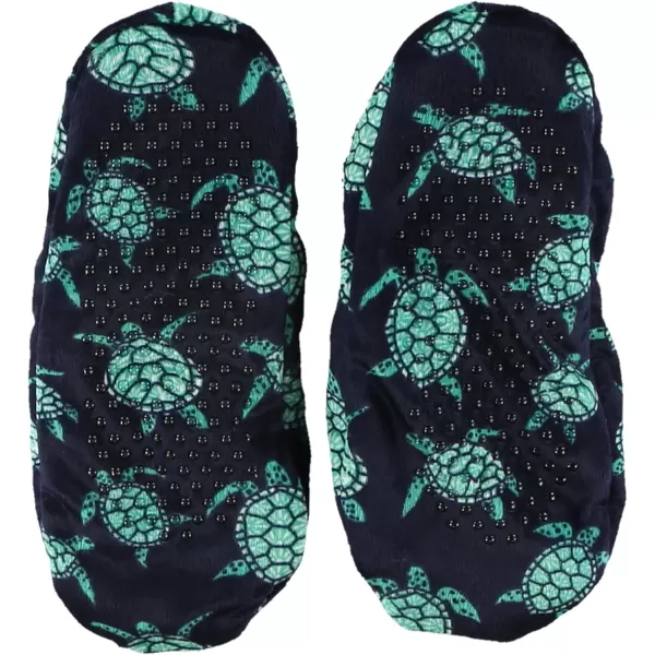 Lazy One Fuzzy Feet Slippers for Women Cute FleeceLined House Slippers Cute Slipper SocksTurtles Fuzzy Feet