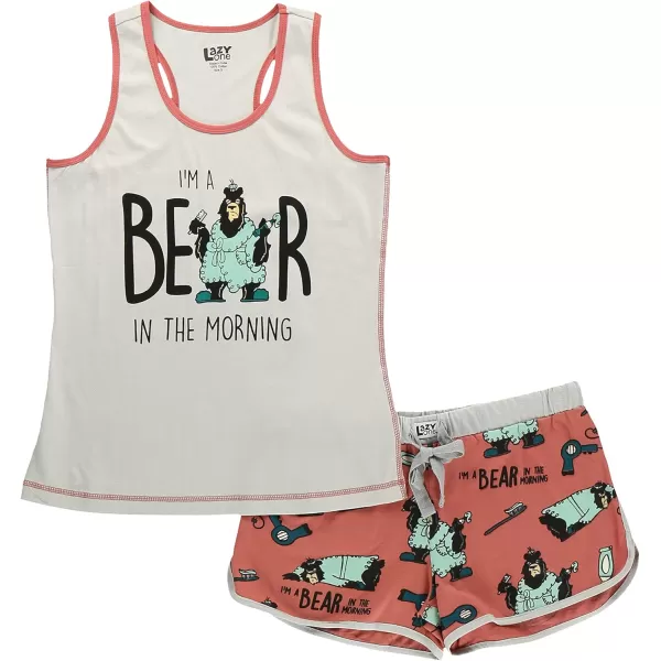 Lazy One Matching Pajamas for Women Cute Pajama Shorts and Tank Top Set Summer PajamasBear in Am