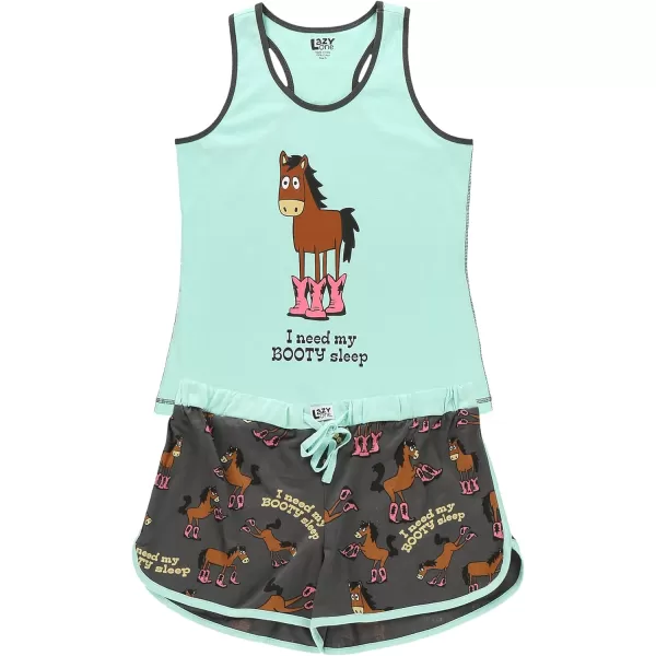 Lazy One Matching Pajamas for Women Cute Pajama Shorts and Tank Top Set Summer PajamasBooty Sleep