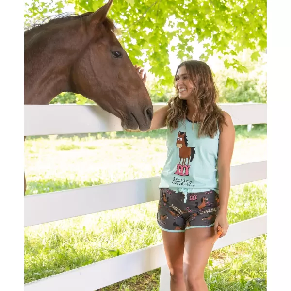 Lazy One Matching Pajamas for Women Cute Pajama Shorts and Tank Top Set Summer PajamasBooty Sleep