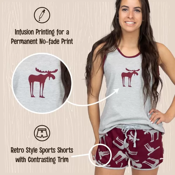 Lazy One Matching Pajamas for Women Cute Pajama Shorts and Tank Top Set Summer PajamasFunky Moose