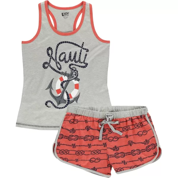 Lazy One Matching Pajamas for Women Cute Pajama Shorts and Tank Top Set Summer PajamasNauti