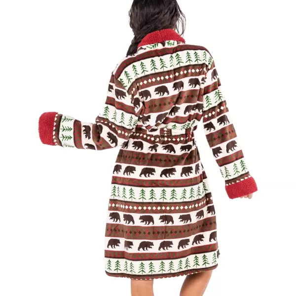 Lazy One UltraCozy Bathrobes for WomenBear Fair Isle Bathrobe