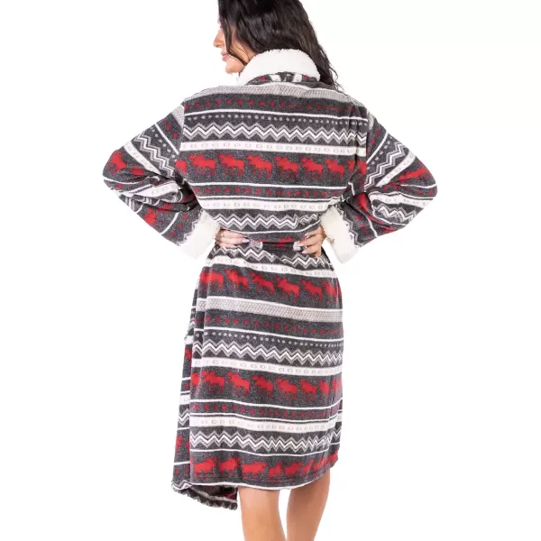 Lazy One UltraCozy Bathrobes for WomenCabin Moose Bathrobe