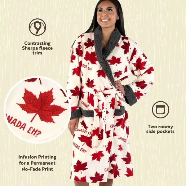 Lazy One UltraCozy Bathrobes for WomenCanada Eh Bathrobe