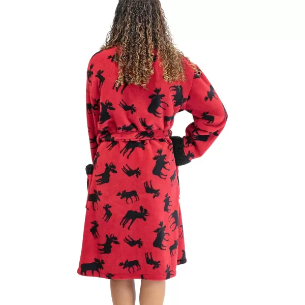 Lazy One UltraCozy Bathrobes for WomenClassic Moose Bathrobe