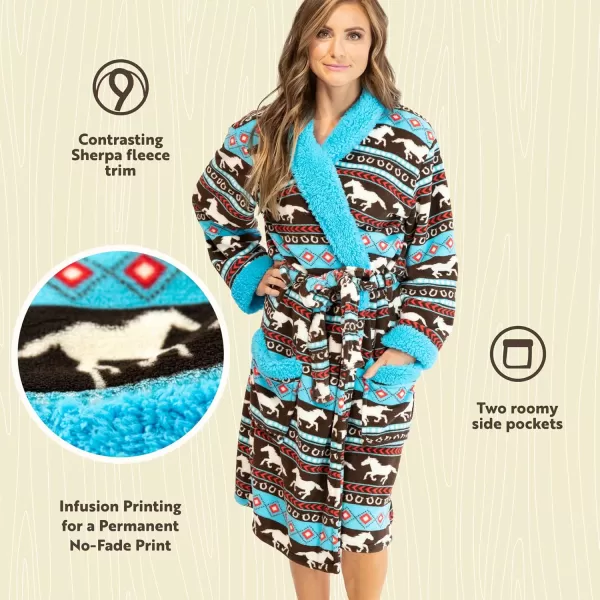 Lazy One UltraCozy Bathrobes for WomenHorse Fair Isle Bathrobe