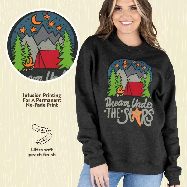 Lazy One Unisex Sweatshirt for Men and Women Novelty Crewneck Sweater Comfortable OuterwearDream Under Stars
