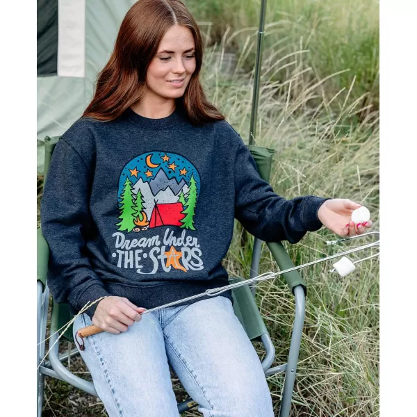 Lazy One Unisex Sweatshirt for Men and Women Novelty Crewneck Sweater Comfortable OuterwearDream Under Stars