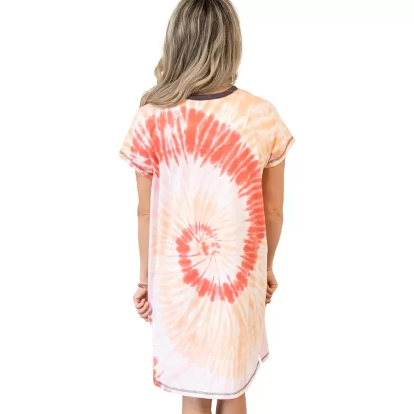 Lazy One Womens Nightgown Funny VNeck Sleep Shirt for Women Bear ampamp Moose Pajama ShirtsGood Vibes Nightshirt