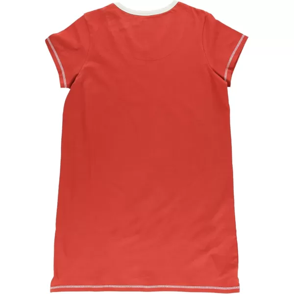 Lazy One Womens Nightgown Funny VNeck Sleep Shirt for Women Bear ampamp Moose Pajama ShirtsHappy Camper Red Nightshirt