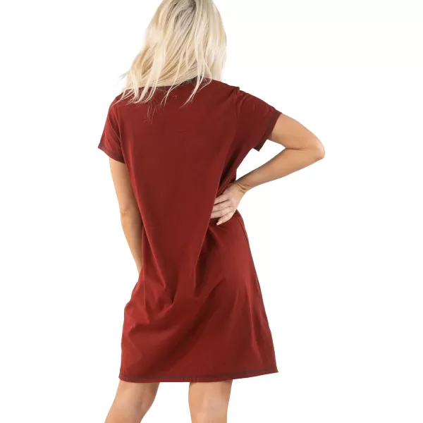 Lazy One Womens Nightgown Funny VNeck Sleep Shirt for Women Bear ampamp Moose Pajama ShirtsSilent Night Nightshirt