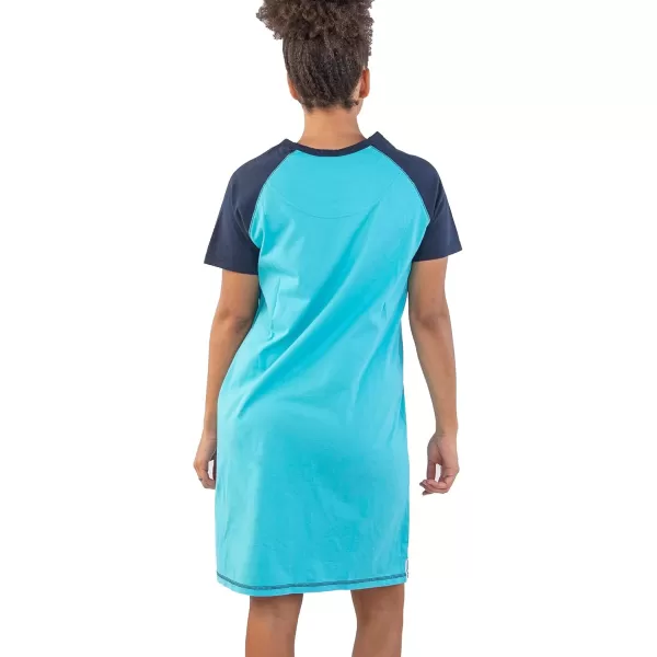 Lazy One Womens Nightgown Funny VNeck Sleep Shirt for Women Novelty Pajama ShirtsIm Flipping Tired Dolphin Nightshirt
