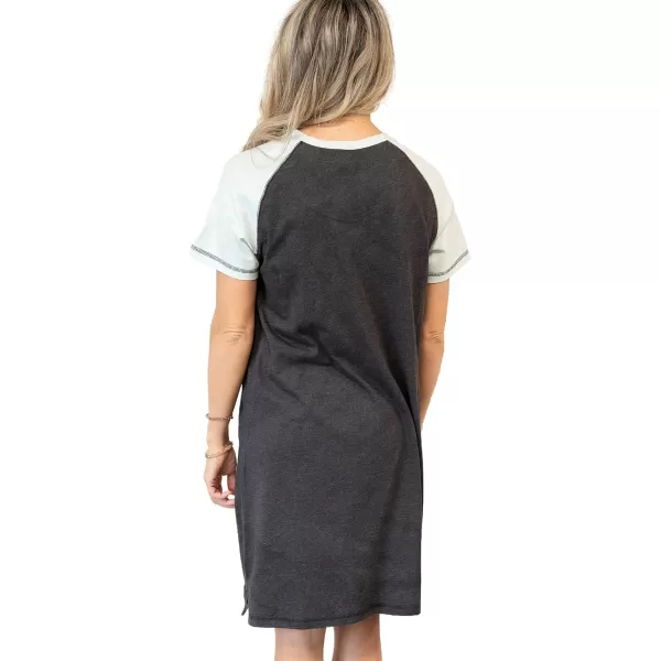 Lazy One Womens Nightgown Funny VNeck Sleep Shirt for Women Novelty Pajama ShirtsRolltel Nightshirt