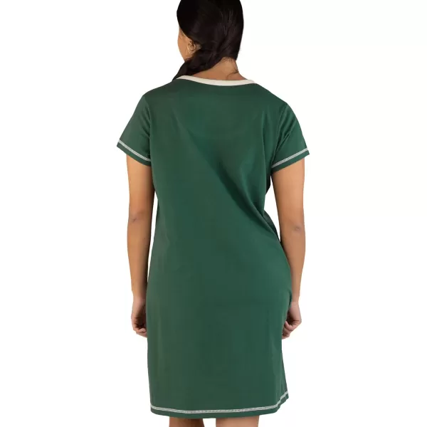 Lazy One Womens Nightgown Funny VNeck Sleep Shirt for Women Novelty Pajama TeesDark Green Fetching Tired Nightshirt