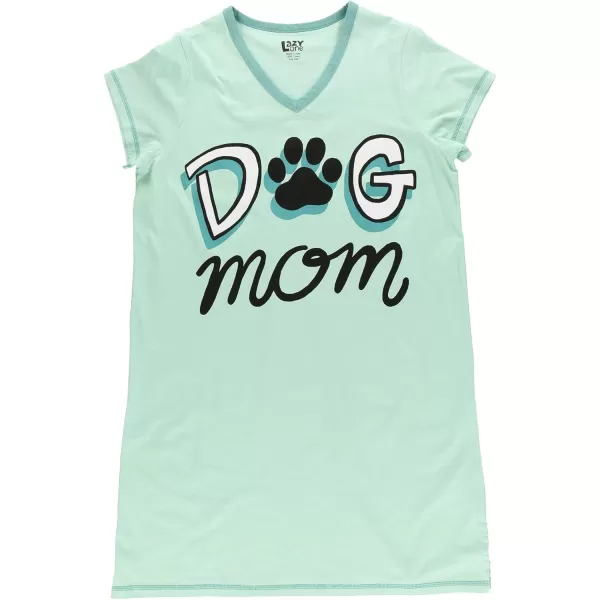 Lazy One Womens Nightgown Funny VNeck Sleep Shirt for Women Novelty Pajama TeesDog Mom Nightshirt