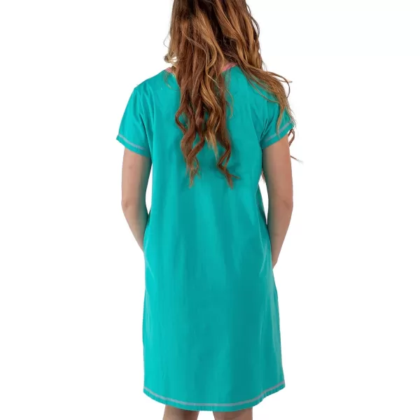 Lazy One Womens Nightgown Funny VNeck Sleep Shirt for Women Novelty Pajama TeesFeline Sleepy Nightshirt