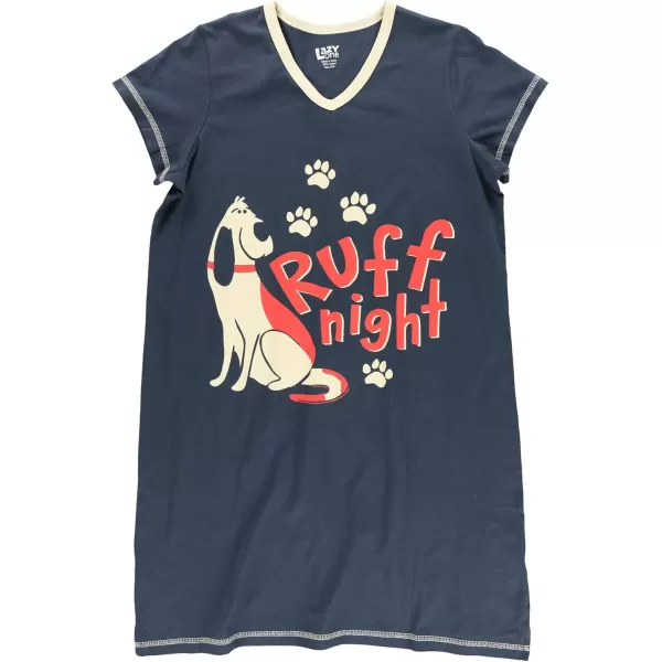 Lazy One Womens Nightgown Funny VNeck Sleep Shirt for Women Novelty Pajama TeesRuff Night Nightshirt
