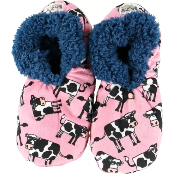 Lazy One Fuzzy Feet Slipper Socks for Women Cute FleeceLined House Slippers NonSkid Slipper SocksMoody in the Mornings Fuzzy Feet