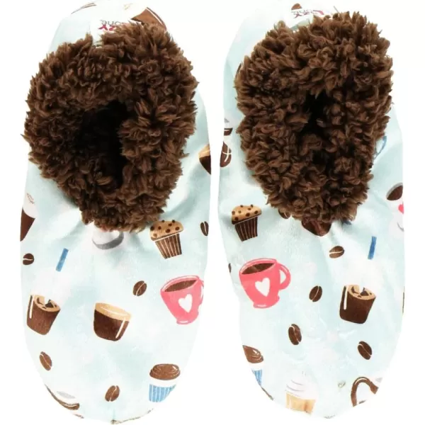 Lazy One Fuzzy Feet Slippers for Women Cute FleeceLined House Slippers Cute Slipper SocksCoffee First Fuzzy Feet
