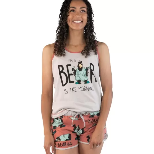 Lazy One Matching Pajamas for Women Cute Pajama Shorts and Tank Top Set Summer PajamasBear in Am