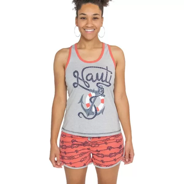 Lazy One Matching Pajamas for Women Cute Pajama Shorts and Tank Top Set Summer PajamasNauti