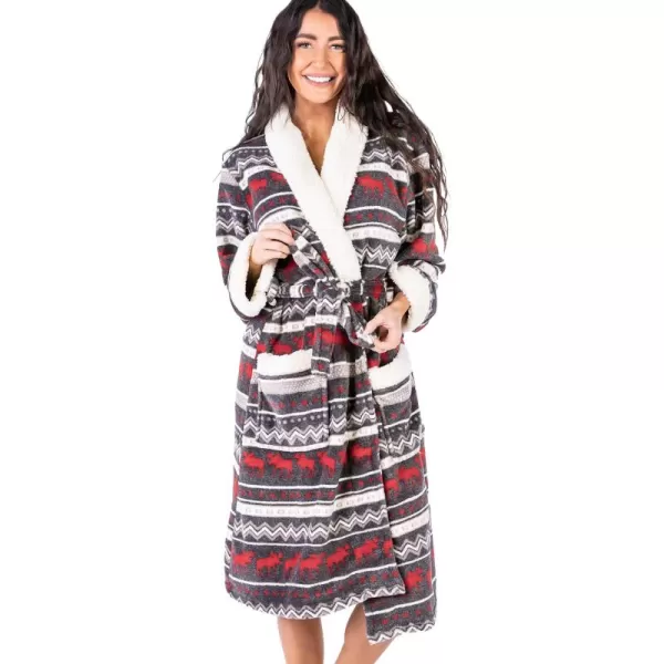 Lazy One UltraCozy Bathrobes for WomenCabin Moose Bathrobe