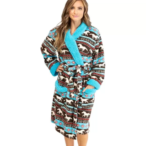Lazy One UltraCozy Bathrobes for WomenHorse Fair Isle Bathrobe