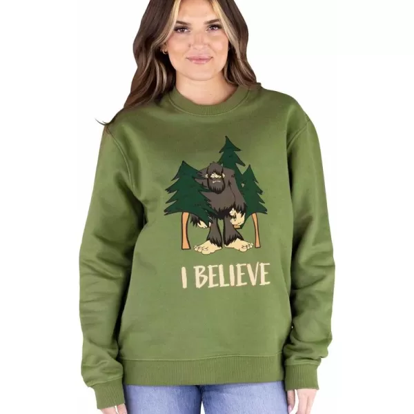Lazy One Unisex Sweatshirt for Men and Women Novelty Crewneck Sweater Comfortable OuterwearBigfoot I Believe