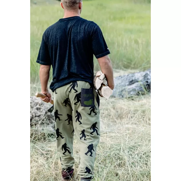 Lazy One Mens Jogger Sweatpants Cozy Warm PocketsBigfoot Mens Jogger