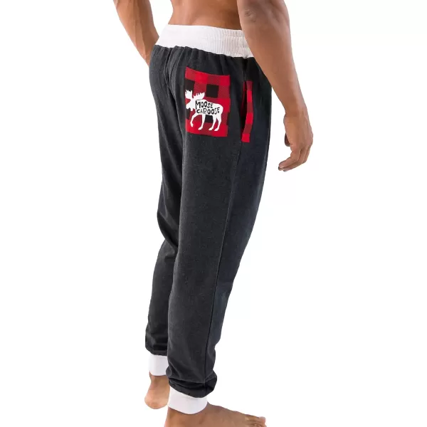 Lazy One Mens Jogger Sweatpants Cozy Warm PocketsMoose Caboose Mens Jogger