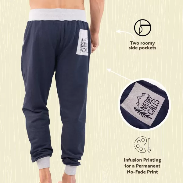 Lazy One Mens Jogger Sweatpants Cozy Warm PocketsNature Calls Mens Jogger
