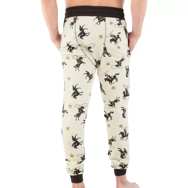 Lazy One Pajama Pants for Men Cotton Long Johns for MenCowboy Long John