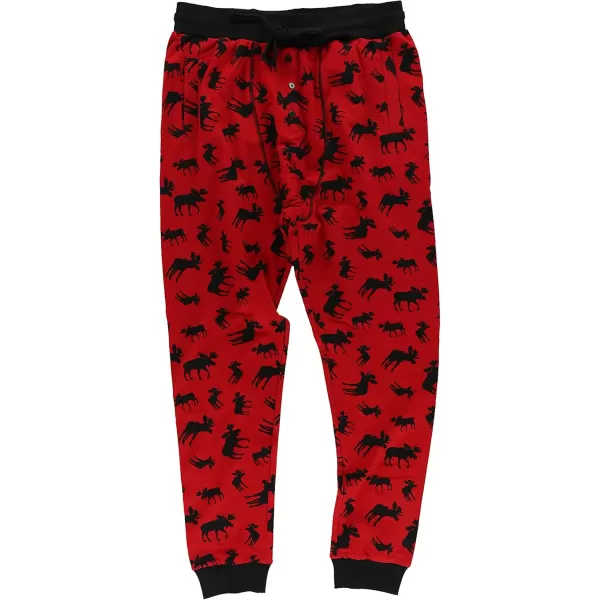 Lazy One Pajama Pants for Men Cotton Long Johns for MenMoose Pattern Long John