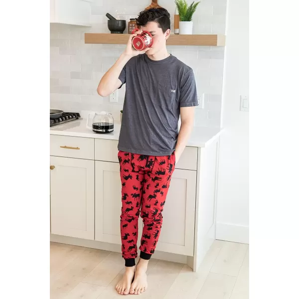 Lazy One Pajama Pants for Men Cotton Long Johns for MenMoose Pattern Long John