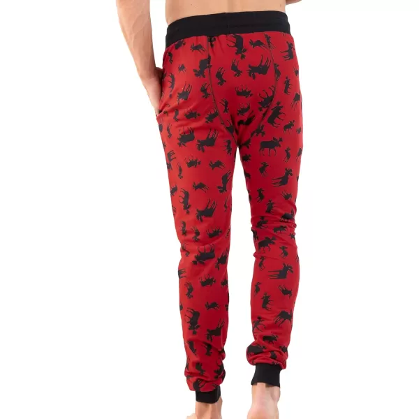 Lazy One Pajama Pants for Men Cotton Long Johns for MenMoose Pattern Long John