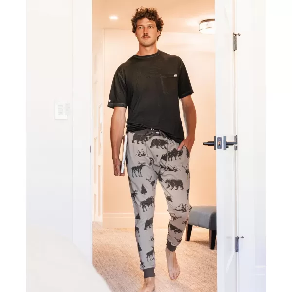Lazy One Pajama Pants for Men Cotton Long Johns for MenWild Animals