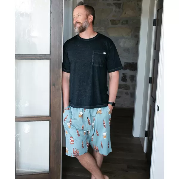 Lazy One Pajama Shorts for Men Mens Pajama Bottoms SleepwearBeer