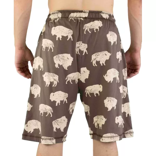 Lazy One Pajama Shorts for Men Mens Pajama Bottoms SleepwearBison