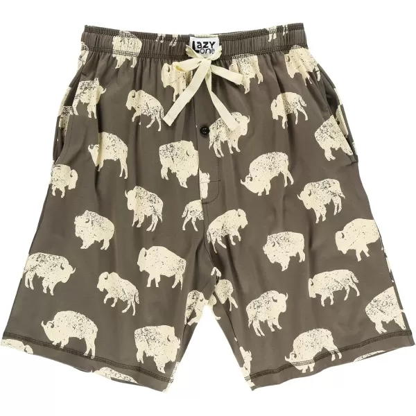 Lazy One Pajama Shorts for Men Mens Pajama Bottoms SleepwearBison