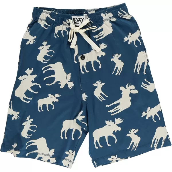 Lazy One Pajama Shorts for Men Mens Pajama Bottoms SleepwearBlue Moose