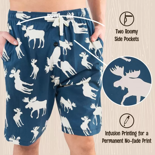 Lazy One Pajama Shorts for Men Mens Pajama Bottoms SleepwearBlue Moose